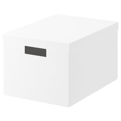 ІКЕА TJENA ТЙЕНА, 603.954.28 - Коробка для зберігання з кришкою, 25x35x20см 603.954.28 фото