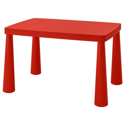 ІКЕА MAMMUT МАММУТ, 603.651.67 - Дитячий стіл червоний, 77 х 55см 603.651.67 фото