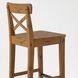 ІКЕА INGOLF ІНГОЛЬФ, 902.178.11 - Барний стілець зі спинкою, морилка антик, 74см 902.178.11 фото 4