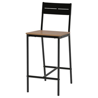 ІКЕА SANDSBERG, 905.146.51 - Барний стілець, коричнева морилка, 63см 905.146.51 фото