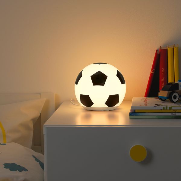 ІКЕА ÄNGARNA ЕНГАРНА, 804.692.77 - LED настільна лампа, орнамент футбол 804.692.77 фото