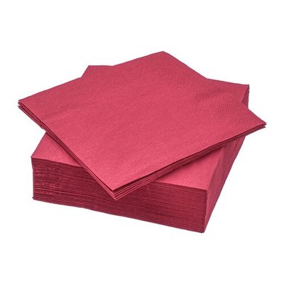 ІКЕА FANTASTISK ФАНТАСТІК, 504.025.04 - Серветка паперова, темно-червоний, 33x33см 504.025.04 фото