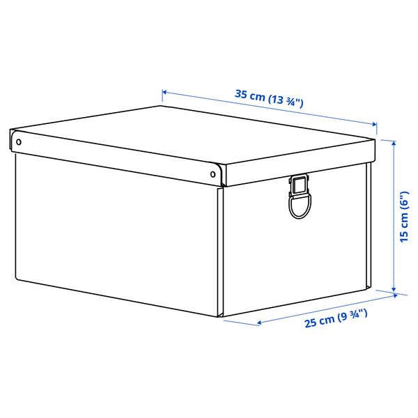 ІКЕА NIMM, 805.181.69 - Коробка для зберігання з кришкою, 25x35x15см 805.181.69 фото