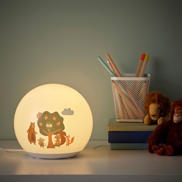 ІКЕА BRUMMIG, 305.261.19 - LED настільна лампа, лісовий візерунок 305.261.19 фото