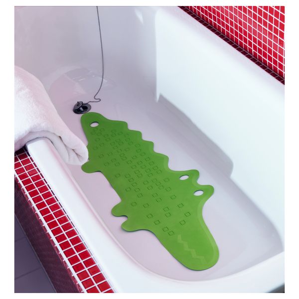 ІКЕА PATRULL ПАТРУЛЬ, 101.381.63 - Килимок у ванну, крокодил зелений, 33x90см 101.381.63 фото