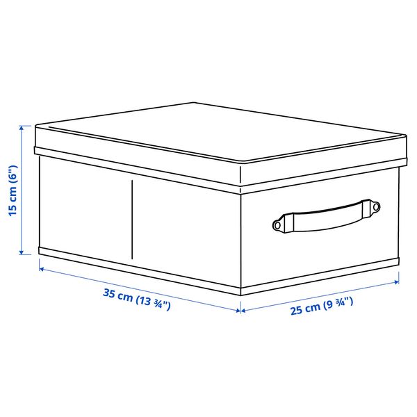 ІКЕА BLÄDDRARE, 804.743.92 - Коробка з кришкою, із малюнком, 25x35x15см 804.743.92 фото