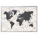 ІКЕА BJÖRKSTA БЬЙОРКСТА, 194.168.53 - Картина з рамкою, чорно-біла карта світу, сріблястий, 200х140см 194.168.53 фото 1