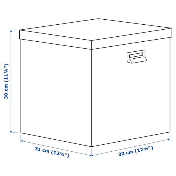 ІКЕА TJOG ТЙОГ, 204.776.71 - Коробка для зберігання з кришкою, 32х31х30см 204.776.71 фото